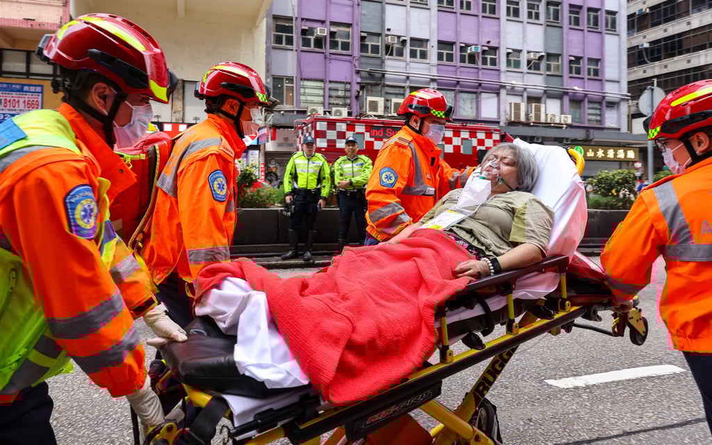 Forty of the injured were taken to five hospitals. Photo: Jelly Tse Forty of the injured were taken to five hospitals. Photo: Jelly Tse