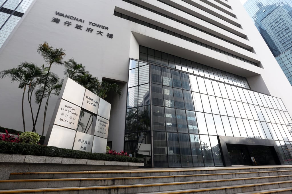 The District Court in Wan Chai, where an accountant was jailed for almost three years for rioting during a confrontation at Yuen Long MTR station during the 2019 protests. Photo: Nora Tam The District Court in Wan Chai, where an accountant was jailed for almost three years for rioting during a confrontation at Yuen Long MTR station during the 2019 protests. Photo: Nora Tam