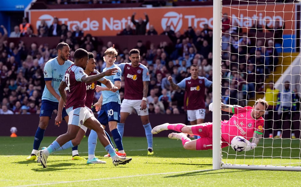 Ollie Watkins scored twice as Aston Villa drew 3-3 with Brentford. Photo: AP Ollie Watkins scored twice as Aston Villa drew 3-3 with Brentford. Photo: AP