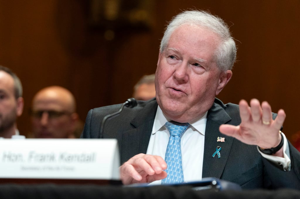Secretary of the Air Force Frank Kendall testifies at a Senate hearing on defence in Washington on Tuesday. Photo: AP Secretary of the Air Force Frank Kendall testifies at a Senate hearing on defence in Washington on Tuesday. Photo: AP