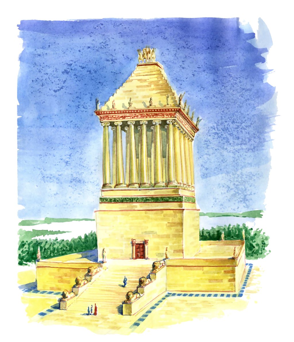 The Mausoleum at Halicarnassus, or Tomb of Mausolus, was built between 353 and 350 BC in Halicarnassus. Photo: Shutterstock The Mausoleum at Halicarnassus, or Tomb of Mausolus, was built between 353 and 350 BC in Halicarnassus. Photo: Shutterstock