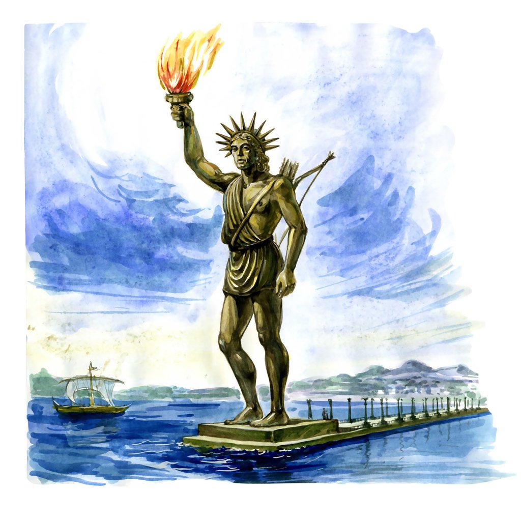 The Colossus of Rhodes was a statue of the Greek sun god Helios. Photo: Shutterstock The Colossus of Rhodes was a statue of the Greek sun god Helios. Photo: Shutterstock