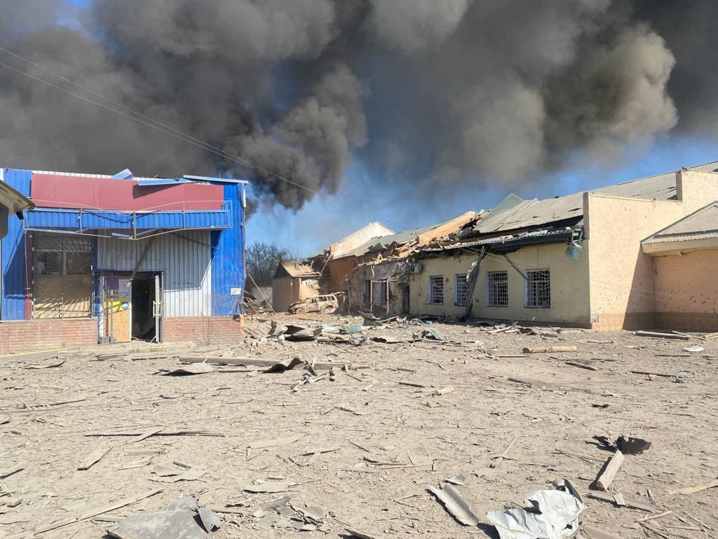 The site of Russian air strikes in the village of Lyptsi, Kharkiv region, Ukraine on Wednesday. Photo: Head of Kharkiv Regional-Military Administration Oleh Syniehubov via Telegram / Handout via Reuters The site of Russian air strikes in the village of Lyptsi, Kharkiv region, Ukraine on Wednesday. Photo: Head of Kharkiv Regional-Military Administration Oleh Syniehubov via Telegram / Handout via Reuters