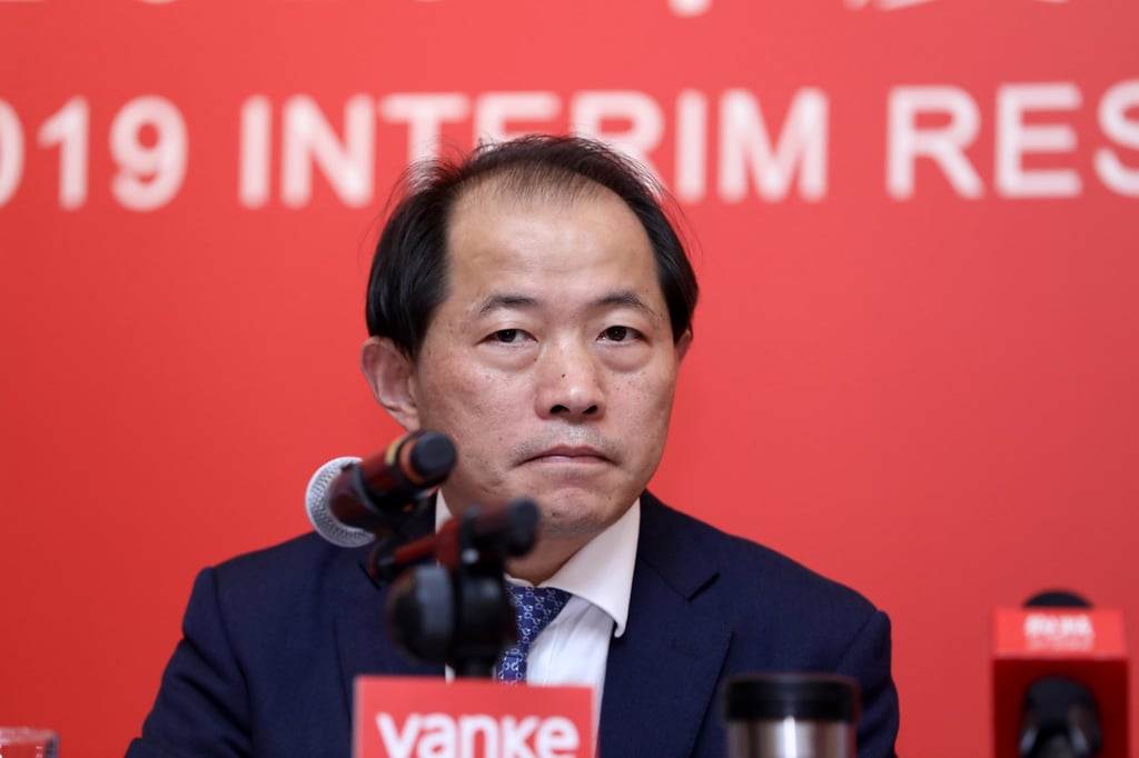 Zhu Jiusheng, President and Chief Executive Officer, China Vanke Co., Ltd., holds the China Vanke Co. Ltd. 2019 Interim Results Announcement at the JW Marriott Hotel, Admiralty. 21AUG19 SCMP / Roy Issa