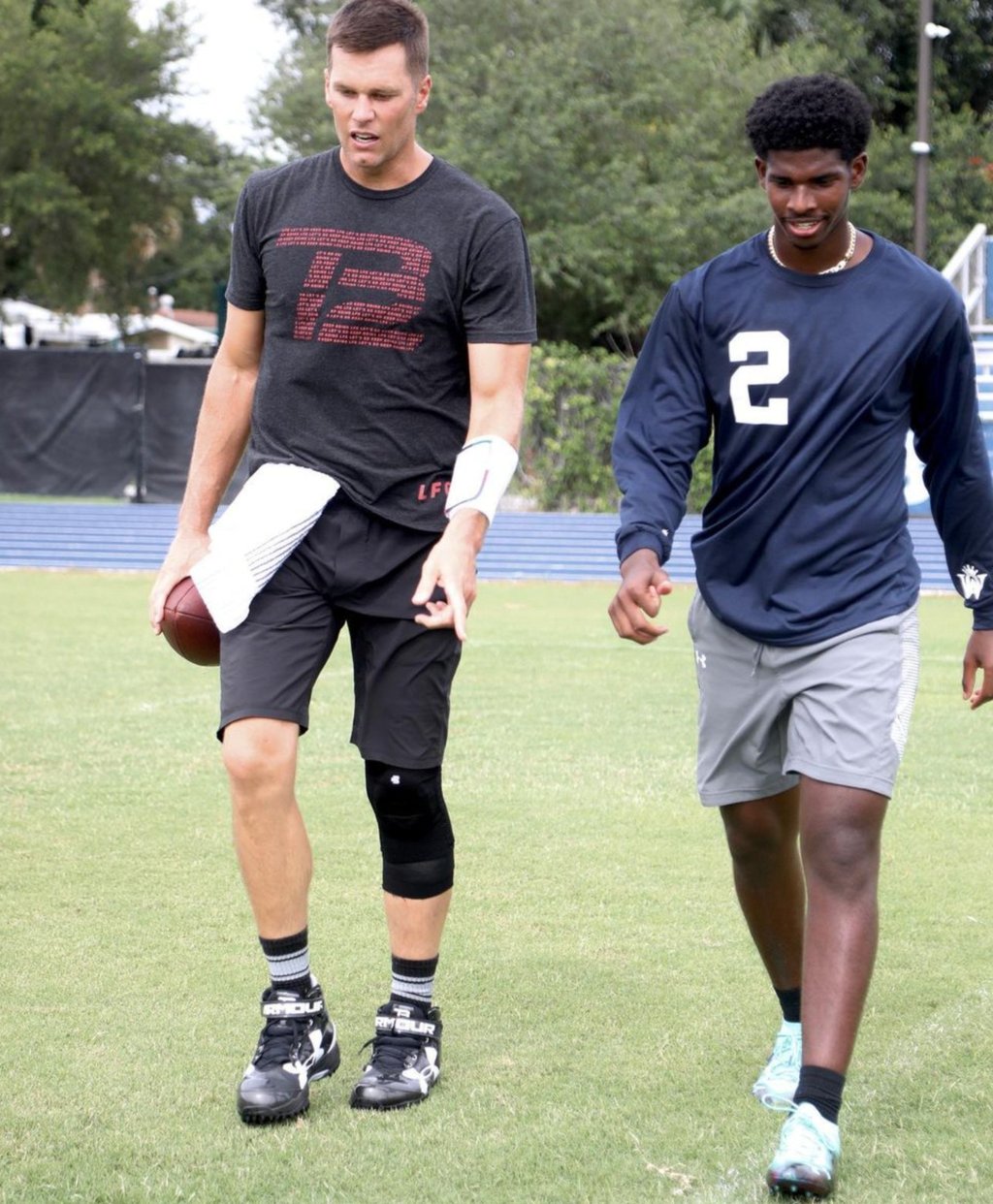 Shedeur Sanders has learned from the best in the game, including Tom Brady. Photo: @shedeursanders/Instagram