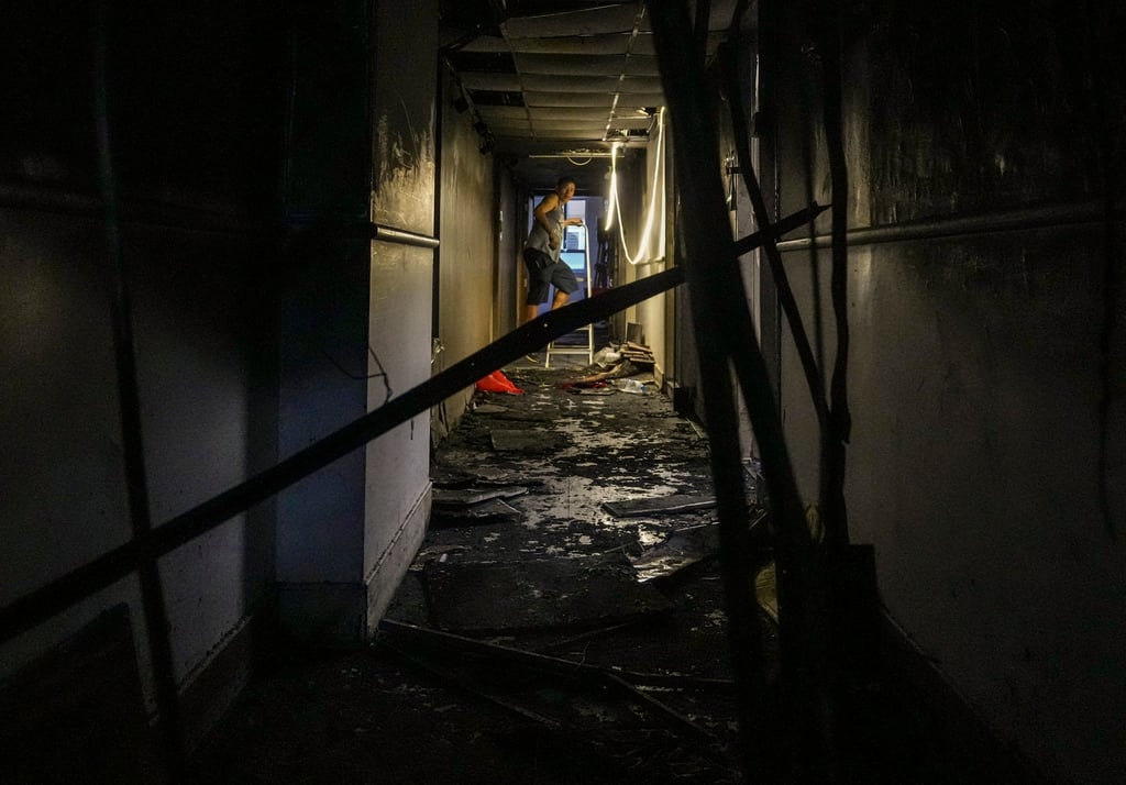 The fire-ravaged New Lucky House. Photo: May Tse