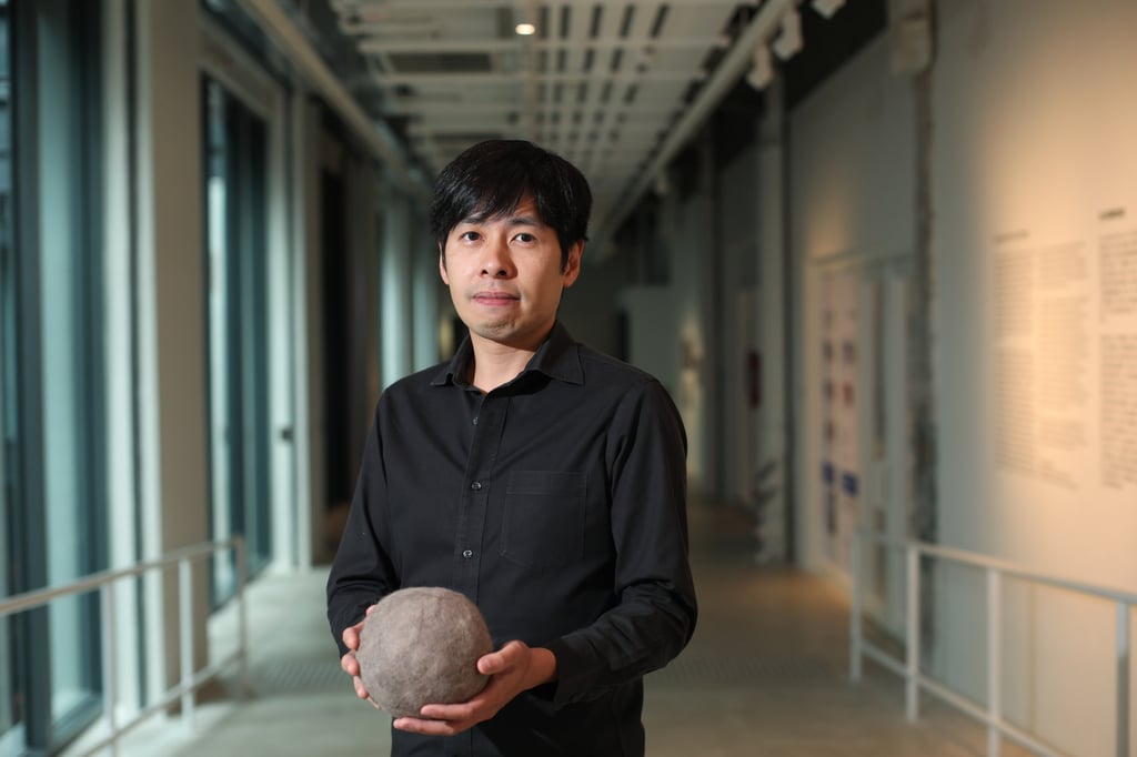 Ng holds a fur ball for his upcoming exhibition at The Mills. Photo: Xiaomei Chen Ng holds a fur ball for his upcoming exhibition at The Mills. Photo: Xiaomei Chen