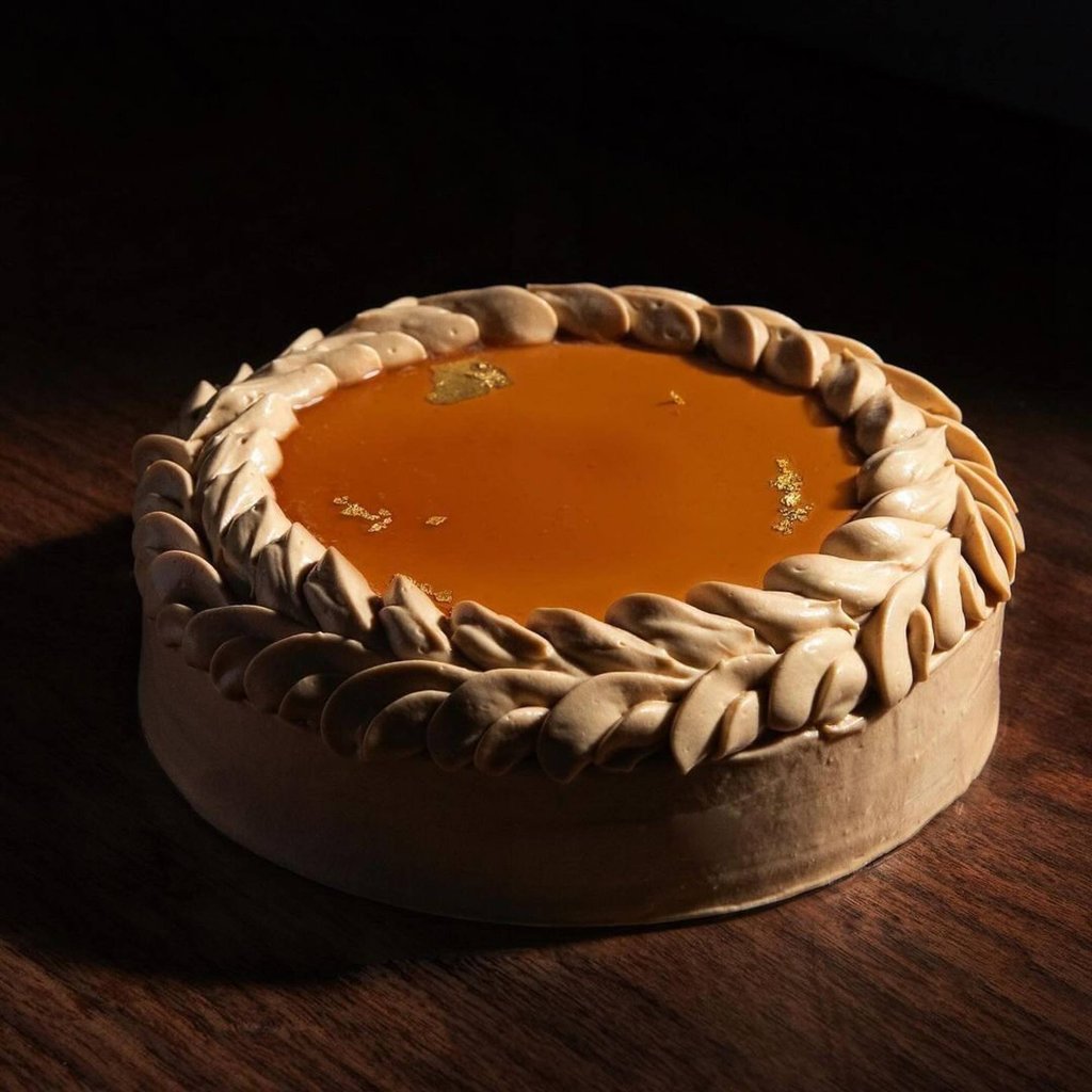 A maple pancetta flan cake from Otera. Photo: Otera