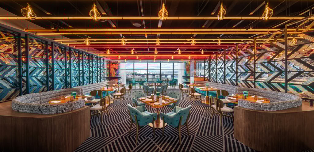 The interior of the W Hotel, which is under the Marriott International Hotel brand