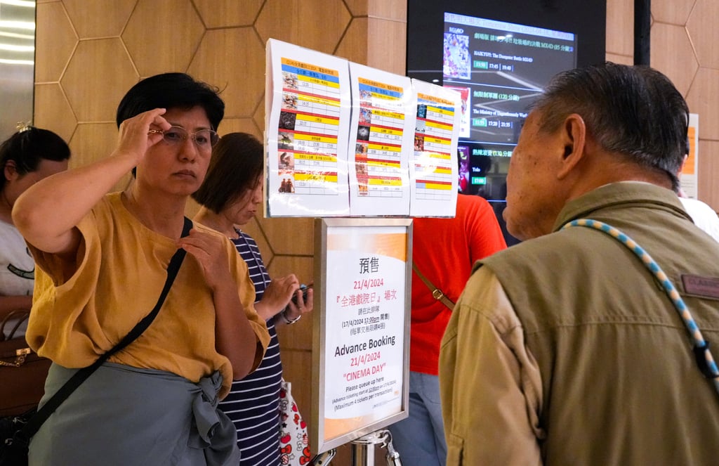 People queue up to buy Cinema Day tickets at the Grand Kornhill Cinema in Quarry Bay. Photo: May Tse People queue up to buy Cinema Day tickets at the Grand Kornhill Cinema in Quarry Bay. Photo: May Tse
