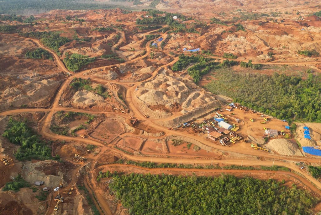 Aerial picture taken on May 14, 2023, of PT. Indonesia Morowali Industrial Park (IMIP), one of the biggest nickel producers in Sulawesi. Photo: AFP