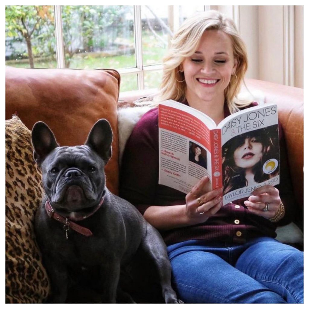 Reese Witherspoon, who runs a popular book club, reading Daisy Jones & The Six by Taylor Jenkins Reid. Photo: @reesesbookclub/Instagram Reese Witherspoon, who runs a popular book club, reading Daisy Jones & The Six by Taylor Jenkins Reid. Photo: @reesesbookclub/Instagram
