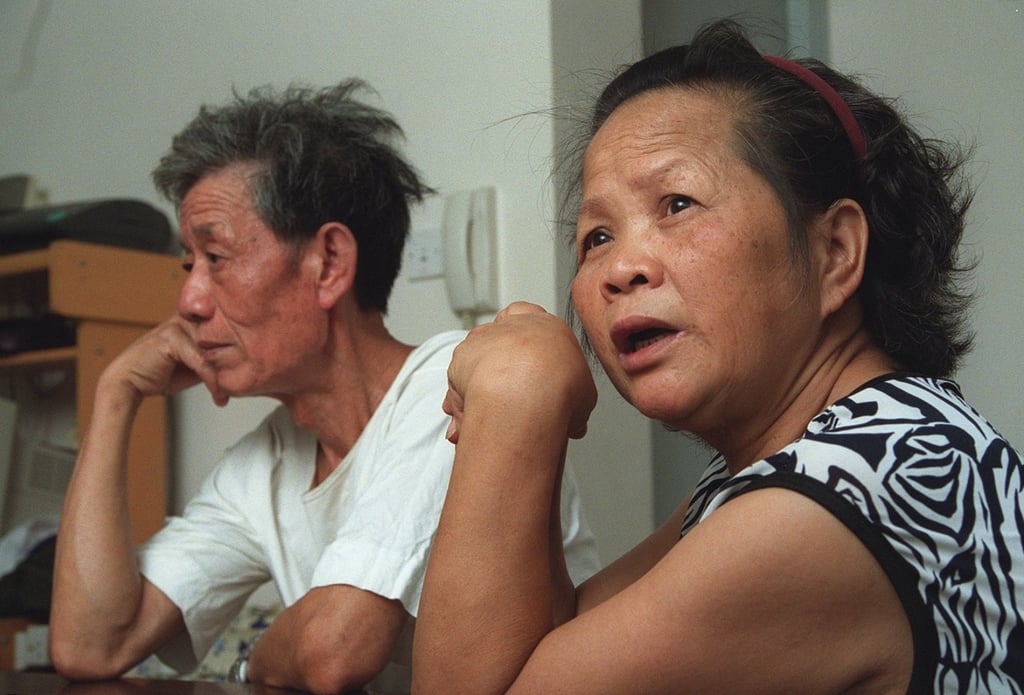 Trucker Tse Kin-man’s parents Tse Kam-muk (left) and Tse Shum-sum said their family had been brought to ruin by his treatment. Photo: SCMP