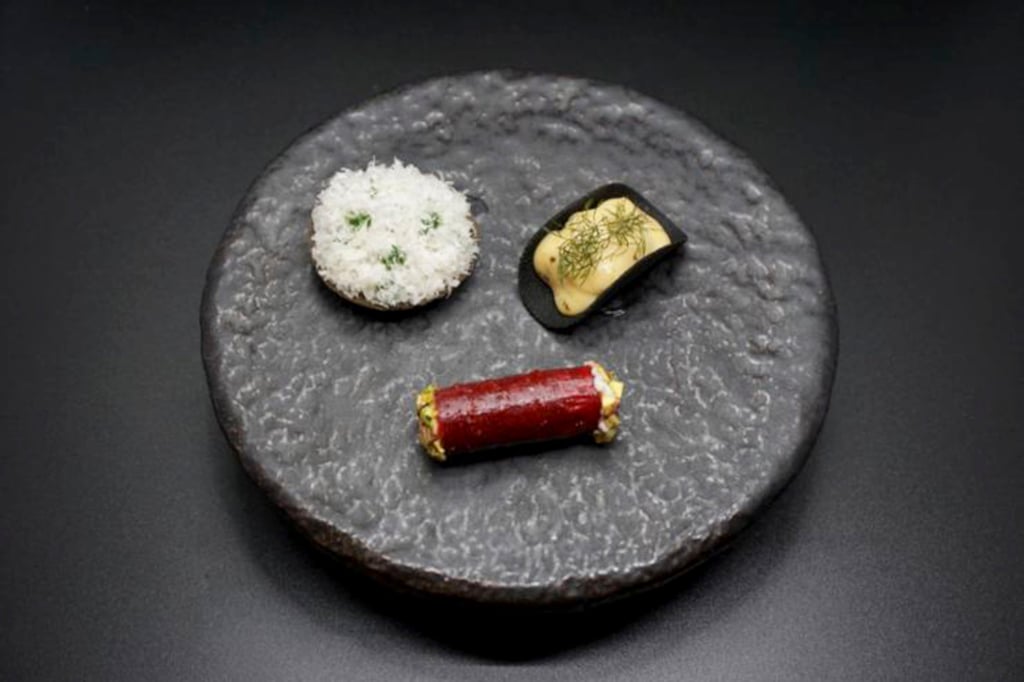 The Lear special menu’s three amuse-bouches, each symbolising one of Lear’s daughters. Photo: courtesy of Central Yunit