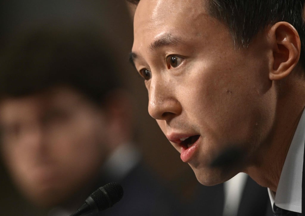 Chew Shou Zi, CEO of TikTok, testifies during the US Senate Judiciary Committee hearing in Washington, DC, on January 31, 2024. Photo: AFP