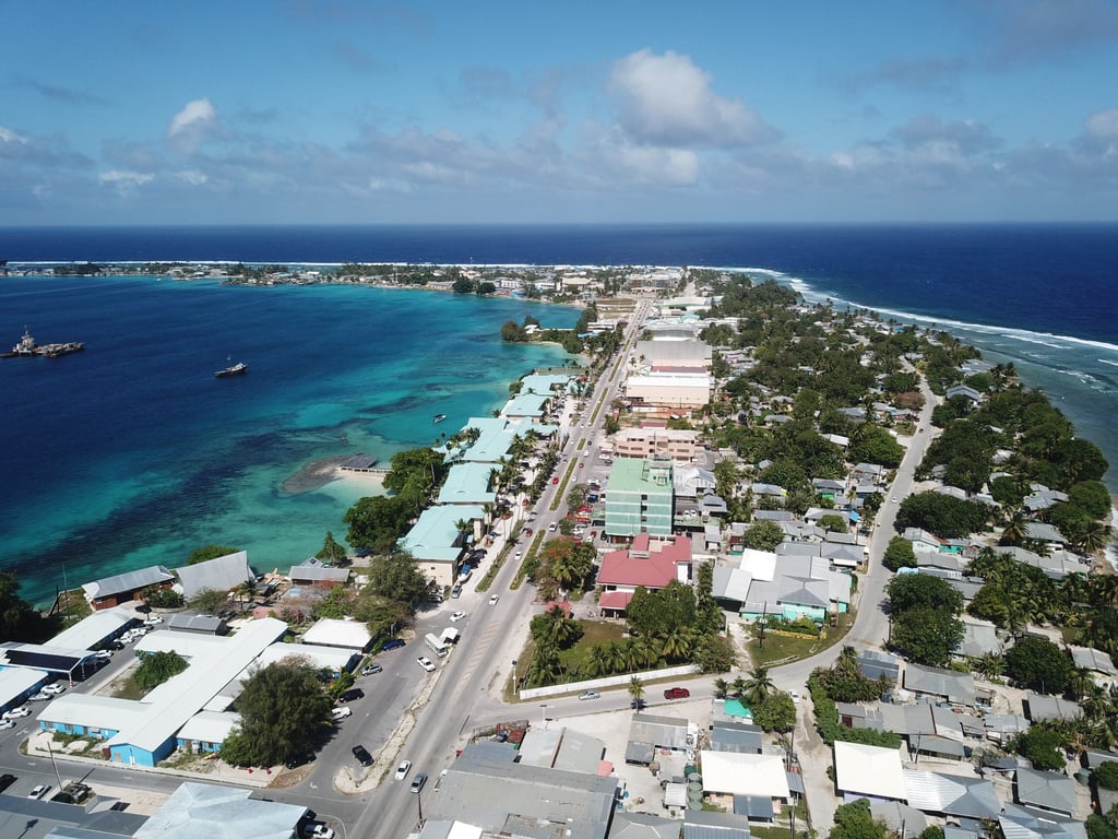 A town in Majuro, the Marshall Islands. Japan sent two Mobile Cooperation Team units to the Marshall Islands and Micronesia in January. Photo: Shutterstock
