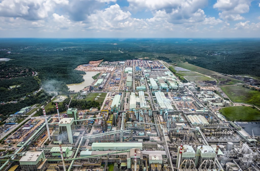 APRIL, a pulp and paper manufacturing company, located in Riau province on the island of Sumatra, in Indonesia. APRIL, a pulp and paper manufacturing company, located in Riau province on the island of Sumatra, in Indonesia.