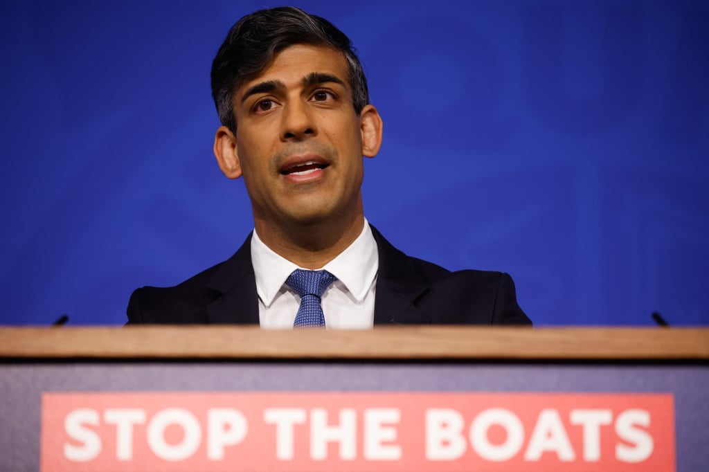 British Prime Minister Rishi Sunak on Monday. Photo: EPA-EFE