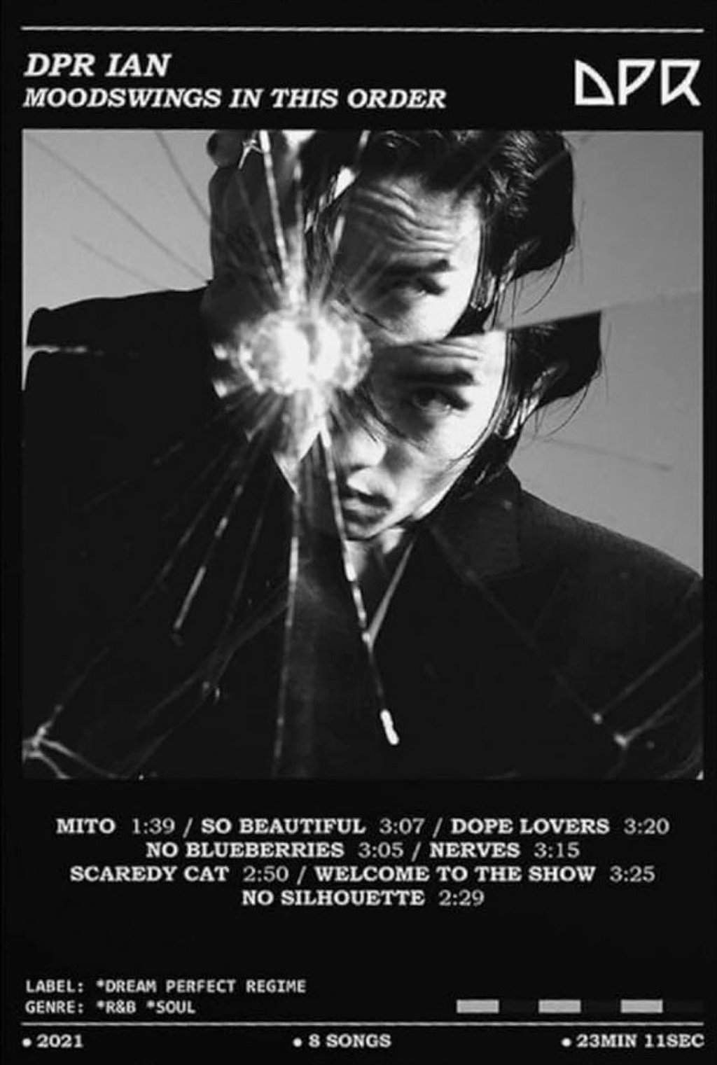 Moodswings in This Order (2021) is the debut EP release from DPR Ian. Moodswings in This Order (2021) is the debut EP release from DPR Ian.