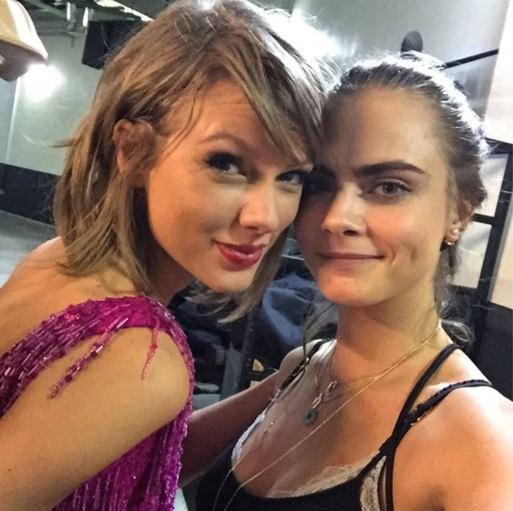 Cara Delevingne and Taylor Swift reportedly met at a Victoria’s Secret fashion show. Photo: @caradelevingne/Instagram Cara Delevingne and Taylor Swift reportedly met at a Victoria’s Secret fashion show. Photo: @caradelevingne/Instagram