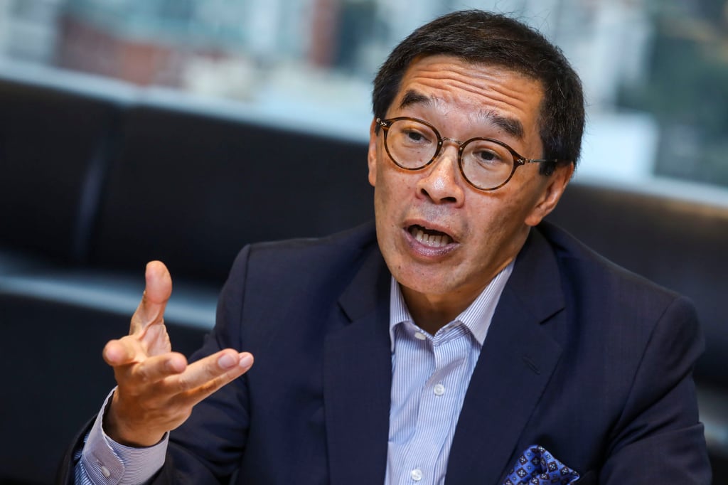 Carlson Tong Ka-shing speaks at a press briefing in 2018. Photo: Jonathan Wong Carlson Tong Ka-shing speaks at a press briefing in 2018. Photo: Jonathan Wong