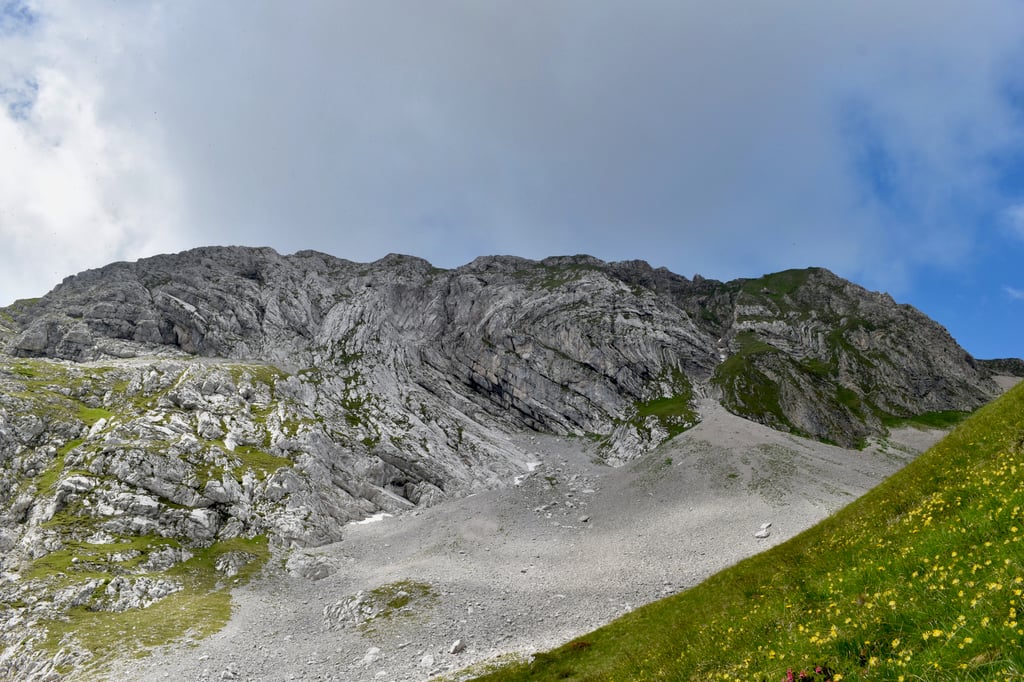 We see giant layers of rock folded over on themselves, bent by immense forces in the Earth’s crust. Photo: Victoria Burrows