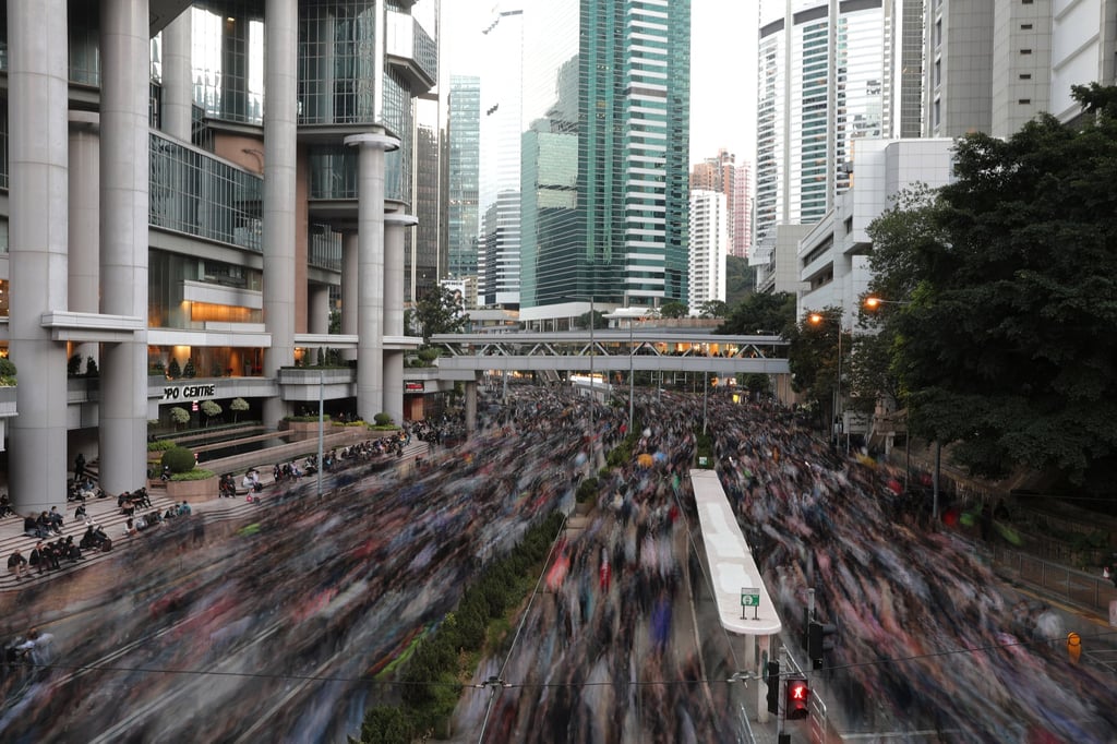A flashback to an anti-government march from Causeway Bay to Admirality during the 2019 protests. Photo: Sam Tsang A flashback to an anti-government march from Causeway Bay to Admirality during the 2019 protests. Photo: Sam Tsang