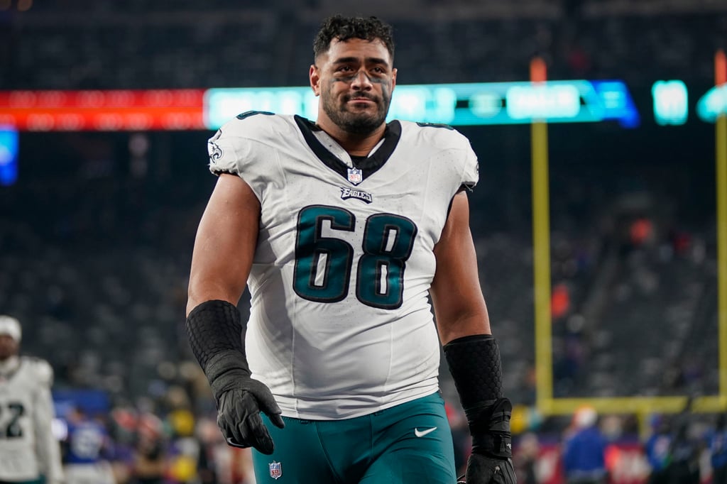 Philadelphia Eagles offensive tackle Jordan Mailata. Photo: AP
