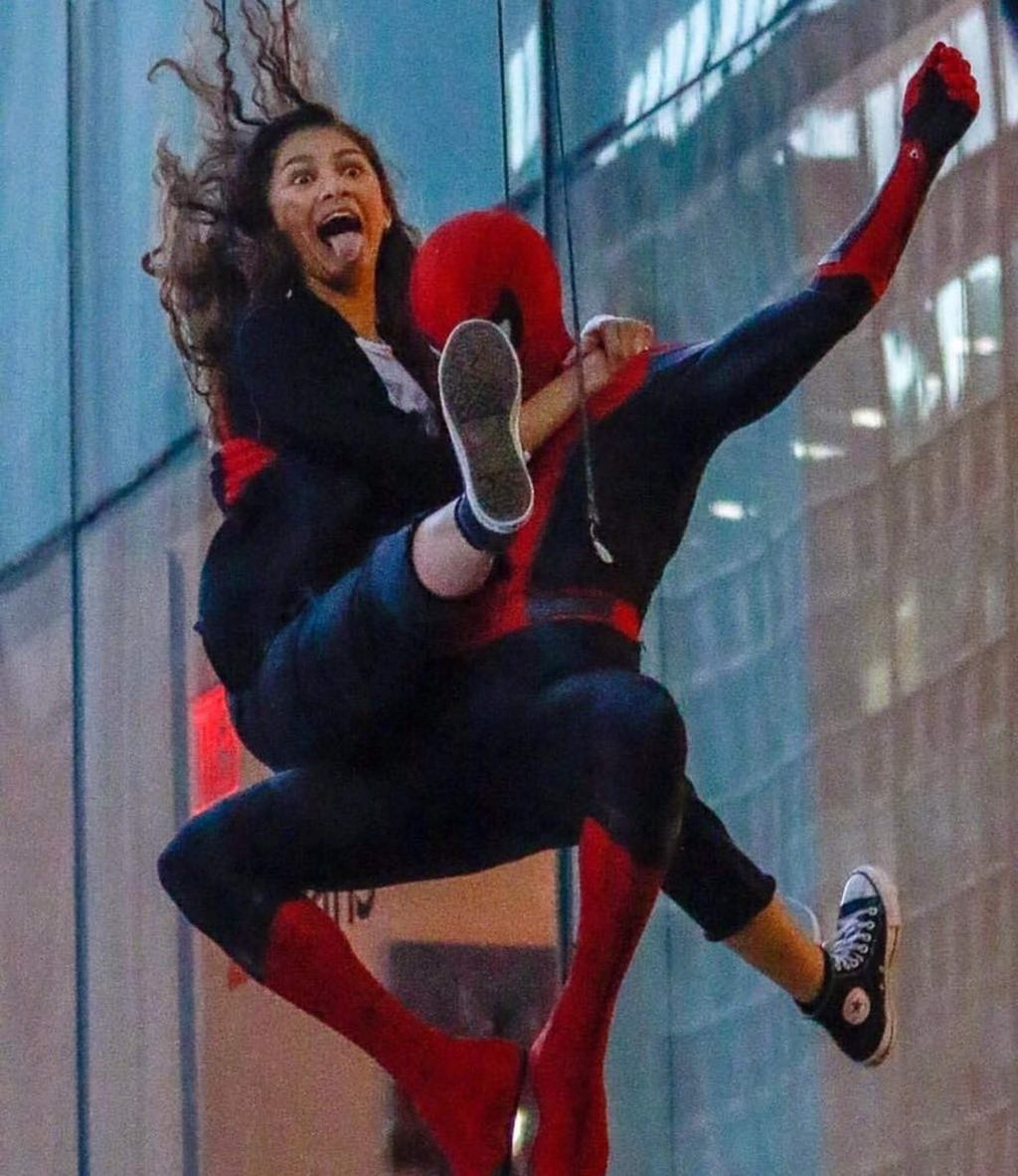 Zendaya and Tom Holland on the set of Spider-Man: Homecoming. Photo: @zendaya/Instagram Zendaya and Tom Holland on the set of Spider-Man: Homecoming. Photo: @zendaya/Instagram