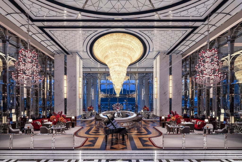The lounge at the Raffles at Galaxy Macau The lounge at the Raffles at Galaxy Macau