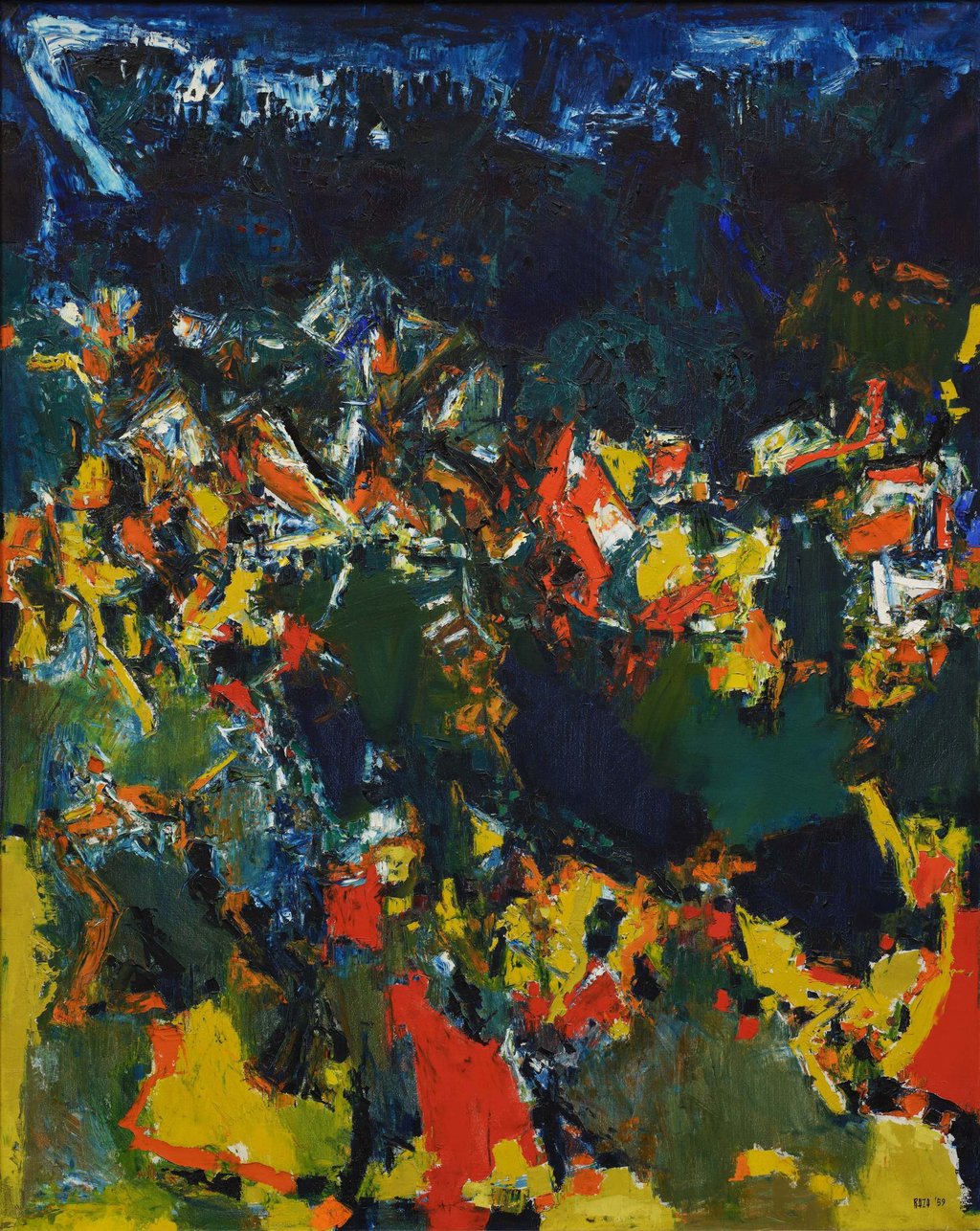 Kallisté, a painting by modern artist Sayed Haider Raza (1922-2016) recently sold for US$5.6 million at auction. Photo: Sotheby’s Kallisté, a painting by modern artist Sayed Haider Raza (1922-2016) recently sold for US$5.6 million at auction. Photo: Sotheby’s