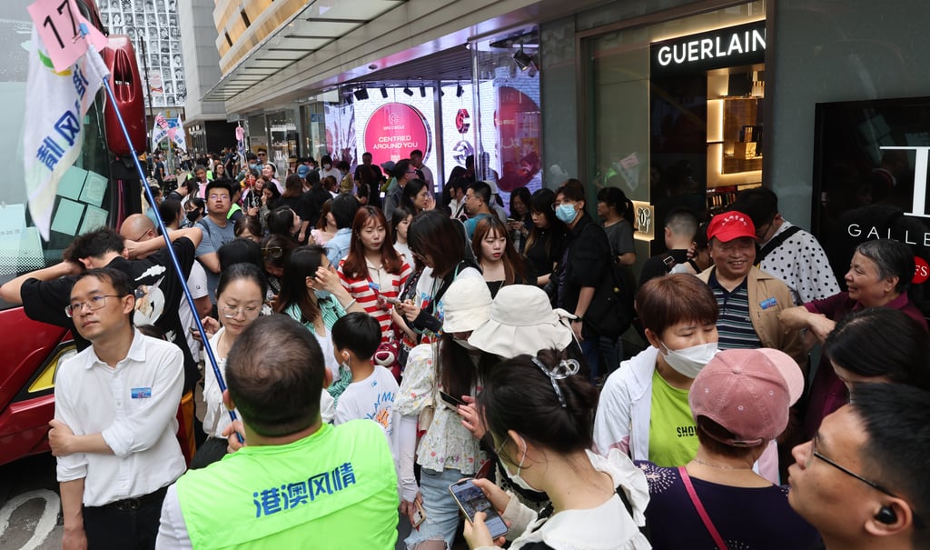 Tour groups in Tsim Sha Tsui. Photo:Yik Yeung-man