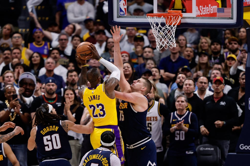 James shone for the Lakers in their 108-106 defeat to the Denver Nuggets. Photo: USA TODAY Sports