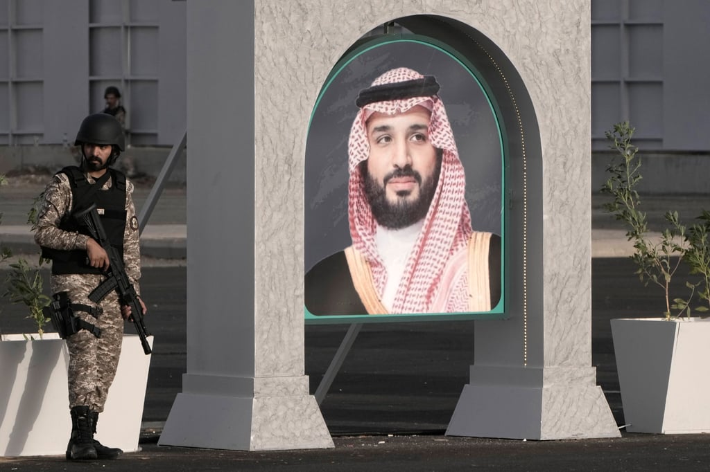 A portrait of Crown Prince Mohammed bin Salman in the Muslim holy city of Mecca, Saudi Arabia. File photo: AP