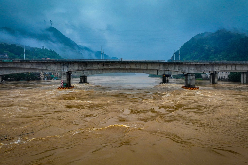 Heavy flooding is seen in Qingyuan, in southern China’s Guangdong province in this photograph taken on April 22. Photo: AFP