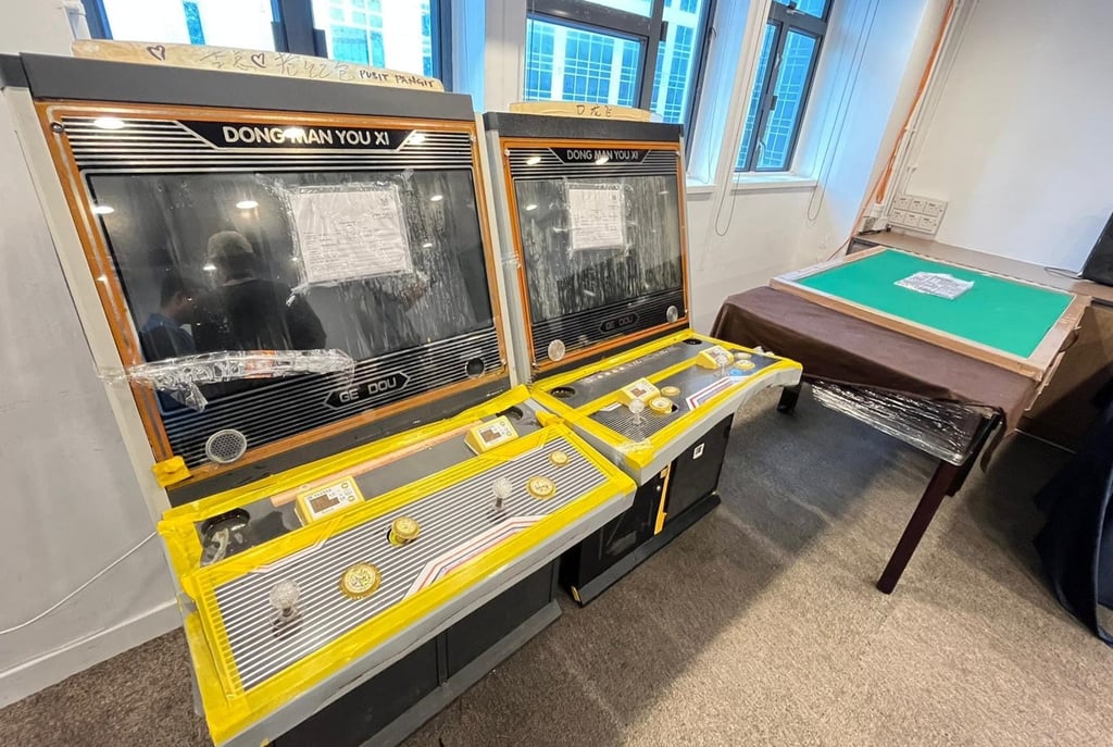 The force has also seized gambling paraphernalia, weapons and liquor. Photo: Handout