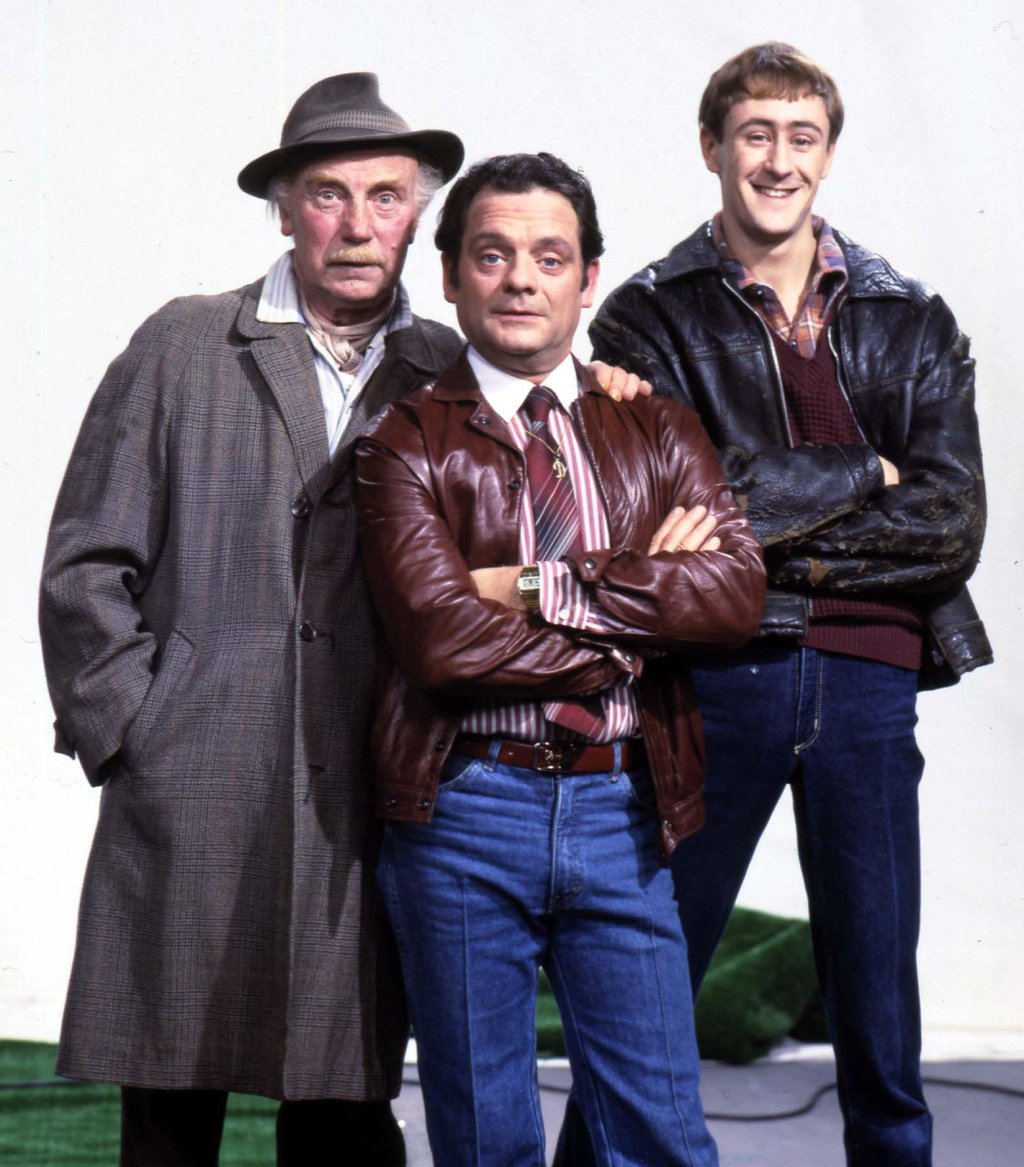 From left: Lennard Pearce; David Jason and Nicholas Lyndhurst from the BBC TV comedy series Only Fools and Horses, a favourite of Cliff Buddle. Photo: BBC/Getty Images