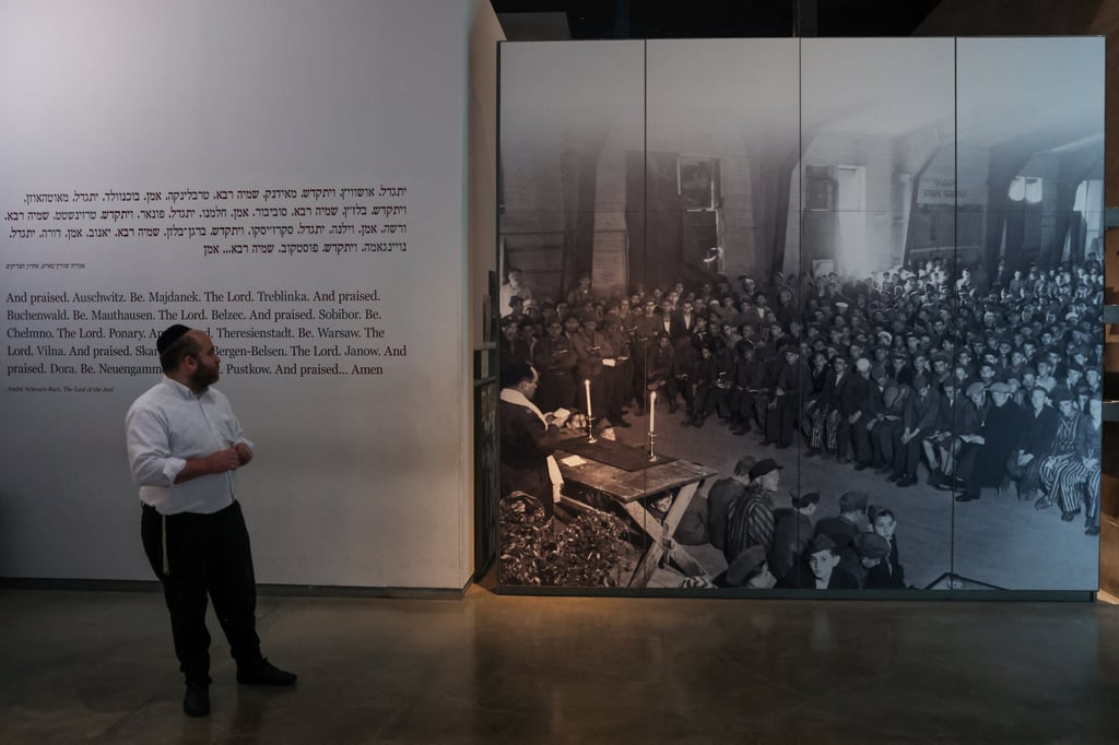 A visitor tours an exhibition on Sunday ahead of Israel’s national Holocaust memorial day at Yad Vashem, the World Holocaust Remembrance Centre. Photo: Reuters A visitor tours an exhibition on Sunday ahead of Israel’s national Holocaust memorial day at Yad Vashem, the World Holocaust Remembrance Centre. Photo: Reuters