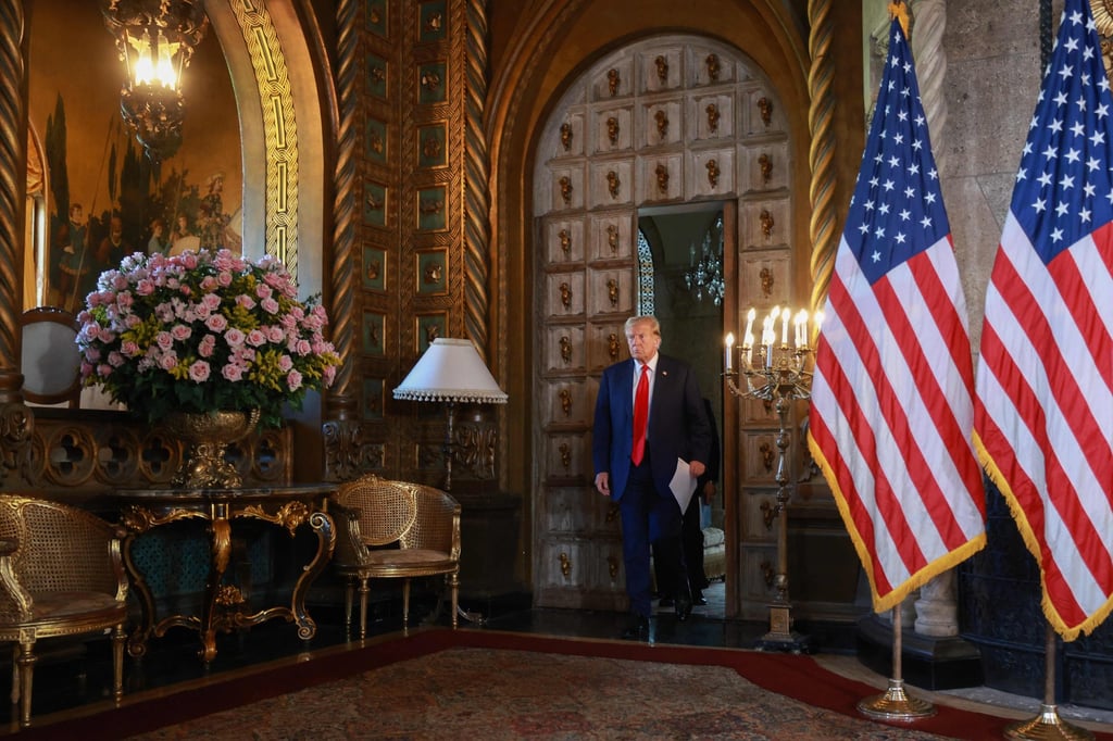 Donald Trump at his Mar-a-Lago estate in Palm Beach, Florida, last month. File photo: AFP