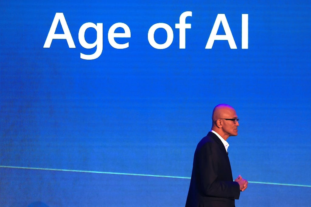 Microsoft Chairman and CEO Satya Nadella speaks during the Microsoft Build: AI Day event in Kuala Lumpur on May 2, 2024. Photo: EPA-EFE Microsoft Chairman and CEO Satya Nadella speaks during the Microsoft Build: AI Day event in Kuala Lumpur on May 2, 2024. Photo: EPA-EFE
