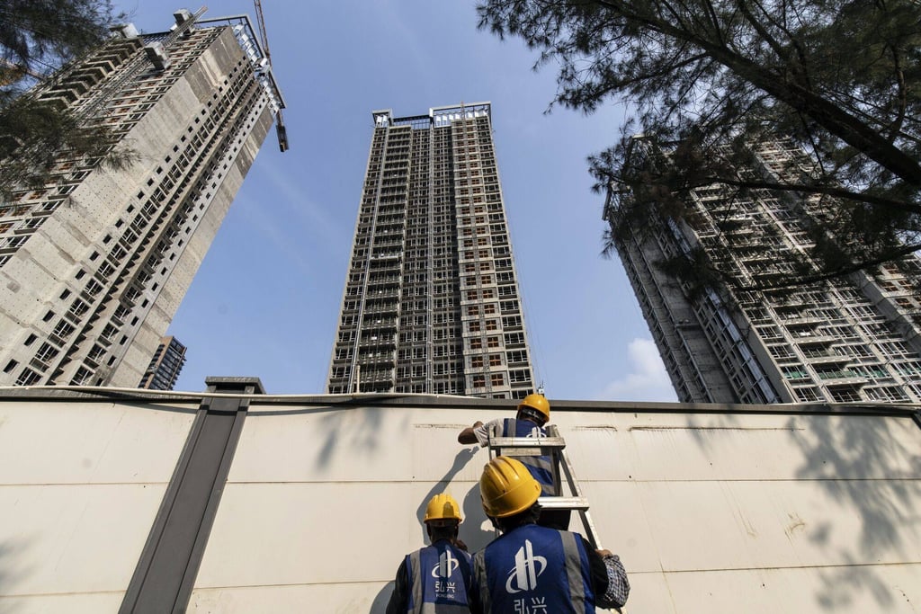 Residential buildings under construction at China Vanke’s Elegant Lifestyle project in Shenzhen in April 2024. Photo: Bloomberg