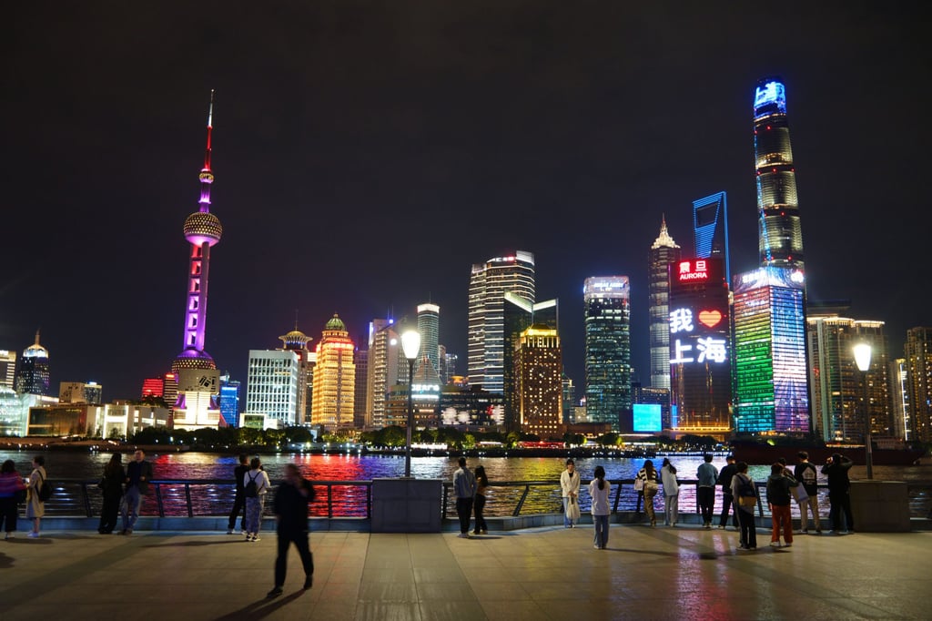 Tourists enjoy the night view of the Bund on May 10, 2023 in Shanghai. Photo: Getty Images