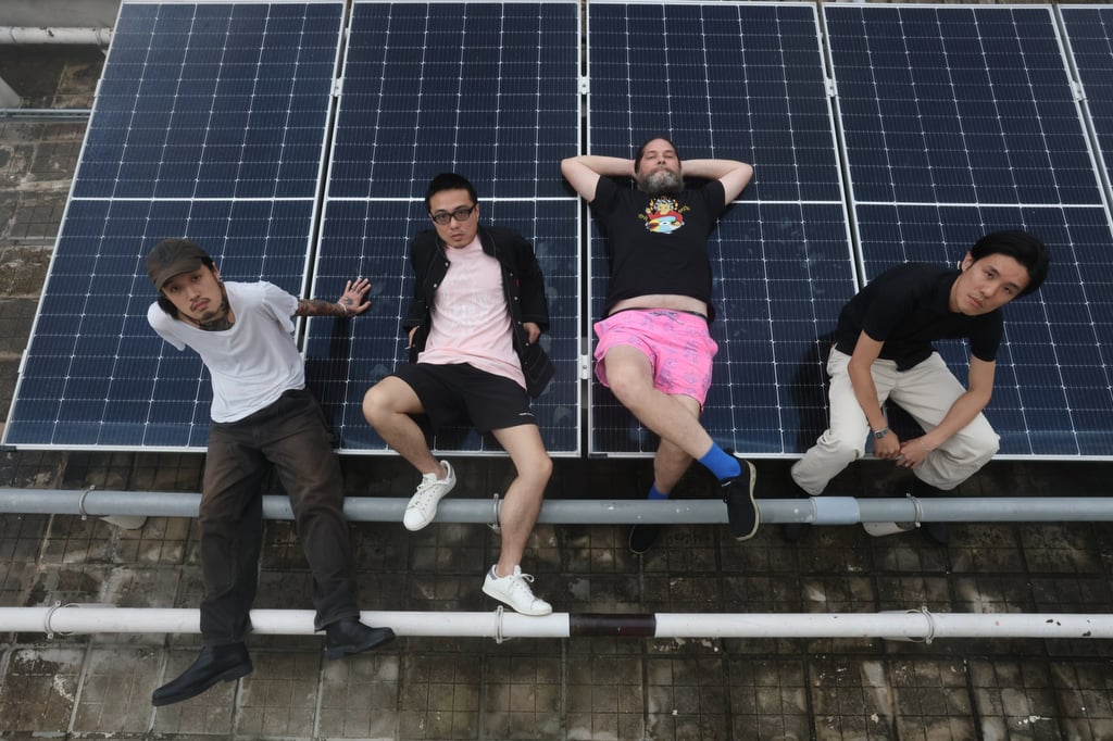 NYPD members (from left) Jack, Jon, Paul, and Chau at Sunset Studios in Kennedy Town. Photo: Jonathan Wong NYPD members (from left) Jack, Jon, Paul, and Chau at Sunset Studios in Kennedy Town. Photo: Jonathan Wong