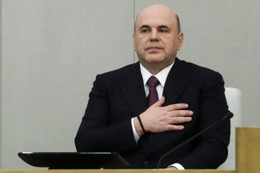 Russian acting Prime Minister Mikhail Mishustin gestures after addressing the State Duma, Lower House of the Russian Parliament in Moscow, Russia, on Friday, Photo: The State Duma, Lower House of the Russian Parliament Press Service via AP Russian acting Prime Minister Mikhail Mishustin gestures after addressing the State Duma, Lower House of the Russian Parliament in Moscow, Russia, on Friday, Photo: The State Duma, Lower House of the Russian Parliament Press Service via AP