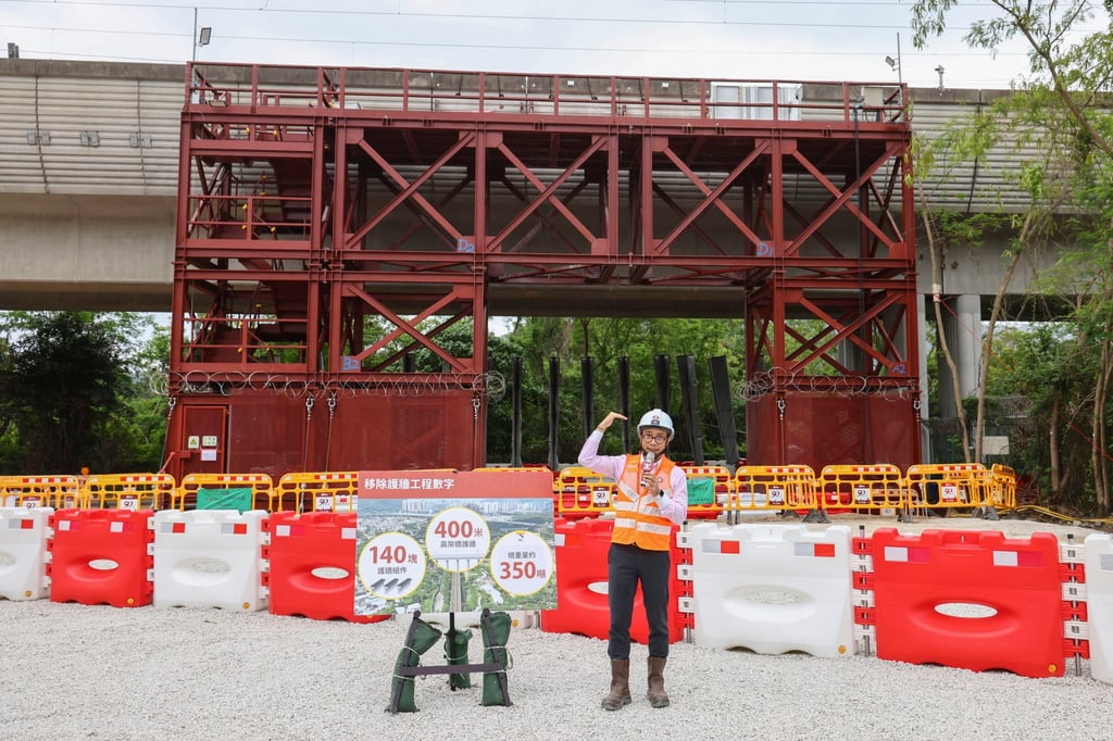 Project manager Walter Lam says the new Hung Shui Kiu station will be the first in the city to be built on an operating viaduct. Photo: Dickson Lee