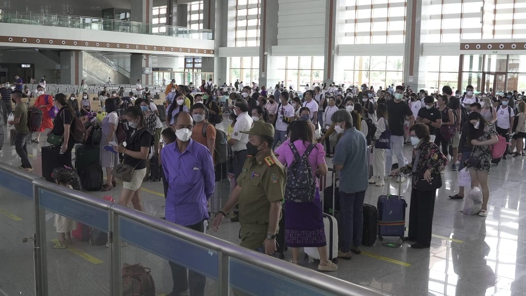 Passengers in Laos wait to board the high-speed train at Vientiane station. Photo: SCMP Passengers in Laos wait to board the high-speed train at Vientiane station. Photo: SCMP
