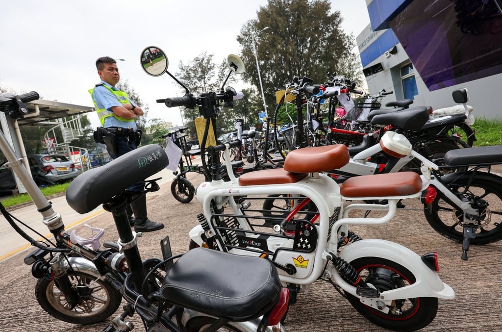 Police have seized 29 e-bikes and five e-scooters. Photo: Jelly Tse