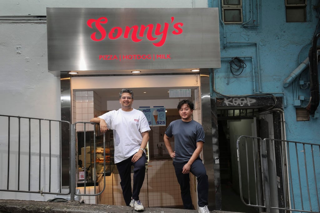 Son Pham (right) and Shakib Pasha, owners of Sonny’s Pizza, at their shop in SoHo, Hong Kong. Photo: Xiaomei Chen Son Pham (right) and Shakib Pasha, owners of Sonny’s Pizza, at their shop in SoHo, Hong Kong. Photo: Xiaomei Chen