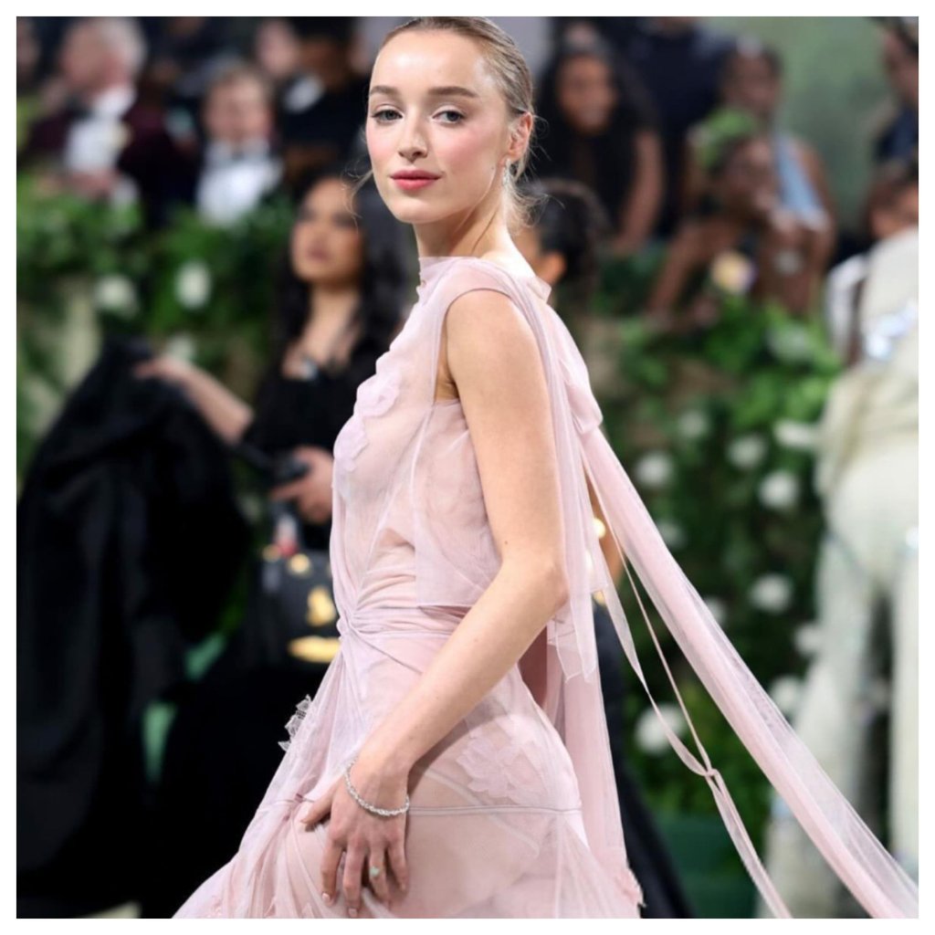 Phoebe Dynevor, who stars in Netflix’s Bridgerton, attends the 2024 Met Gala. Photo: @phoebedynevor/Instagram
