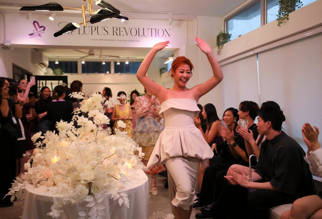 Sapphire Shen (front) organised the Lupus Empowerment Fashion Show with her group My Lupus Diary in Central, Hong Kong, to raise awareness of the disease. Photo: Xiaomei Chen Sapphire Shen (front) organised the Lupus Empowerment Fashion Show with her group My Lupus Diary in Central, Hong Kong, to raise awareness of the disease. Photo: Xiaomei Chen